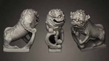 3D model Lion Statue 010 F (STL)